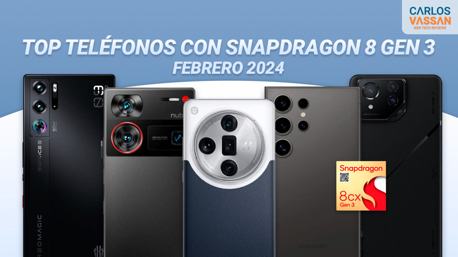 Top mejores teléfonos con Snapdragon 8 Gen 3 | Febrero 2024 | Carlos Vassan