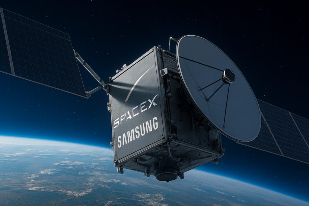 telefono samsung conectado a satelites de spacex sin señal movil