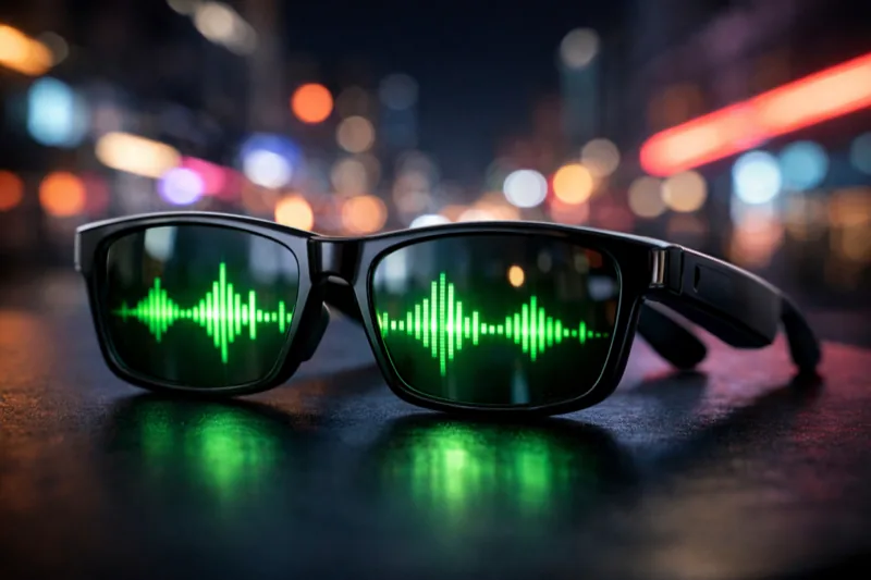 interfaz spotify en lentes de realidad extendida con musica activa