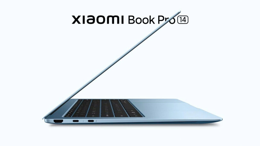 xiaomi book pro 14 mostrando pantalla 3.1k de alta resolucion