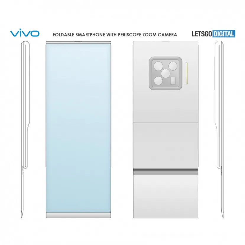 concepto de telefono vivo con pantalla que se despliega verticalmente