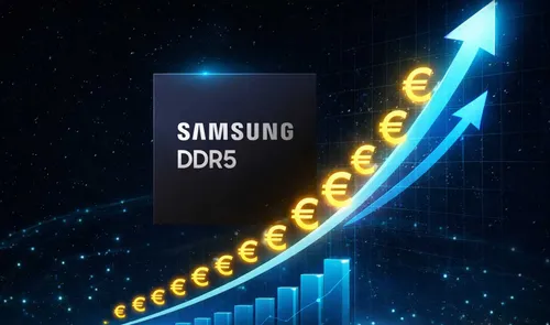 Chips de memoria DRAM Samsung mostrando incremento de precios