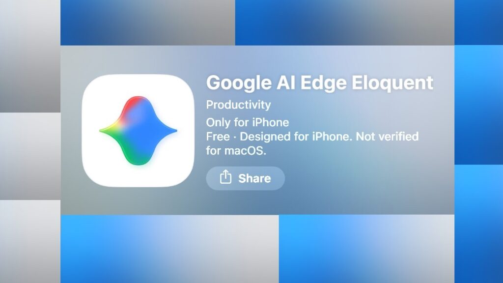 Google AI Edge Eloquent interfaz de escritura por voz