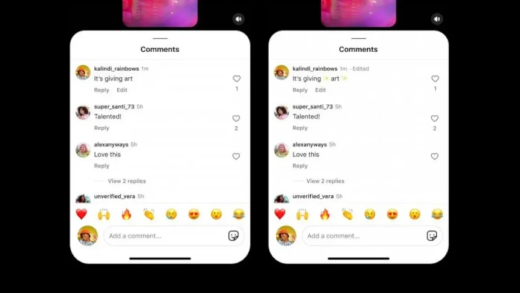función editar comentarios Instagram tiempo límite