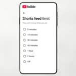 YouTube Shorts desactivar en móvil configuración
