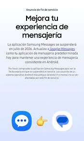 transición de Samsung Messages a Google Messages en Galaxy