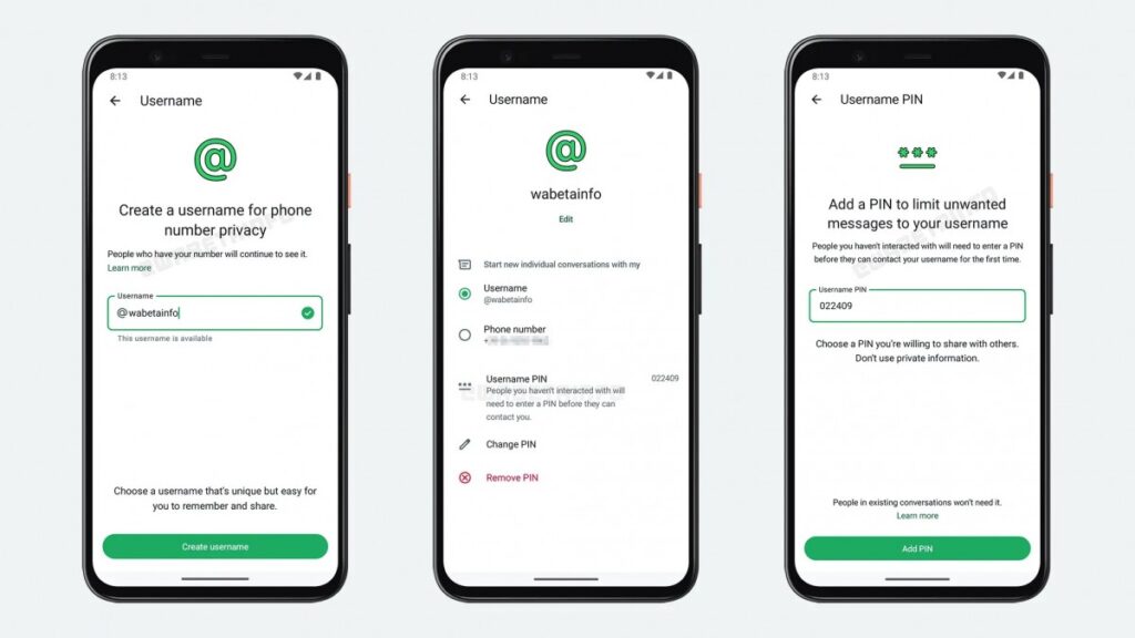 función username WhatsApp privacidad usuarios