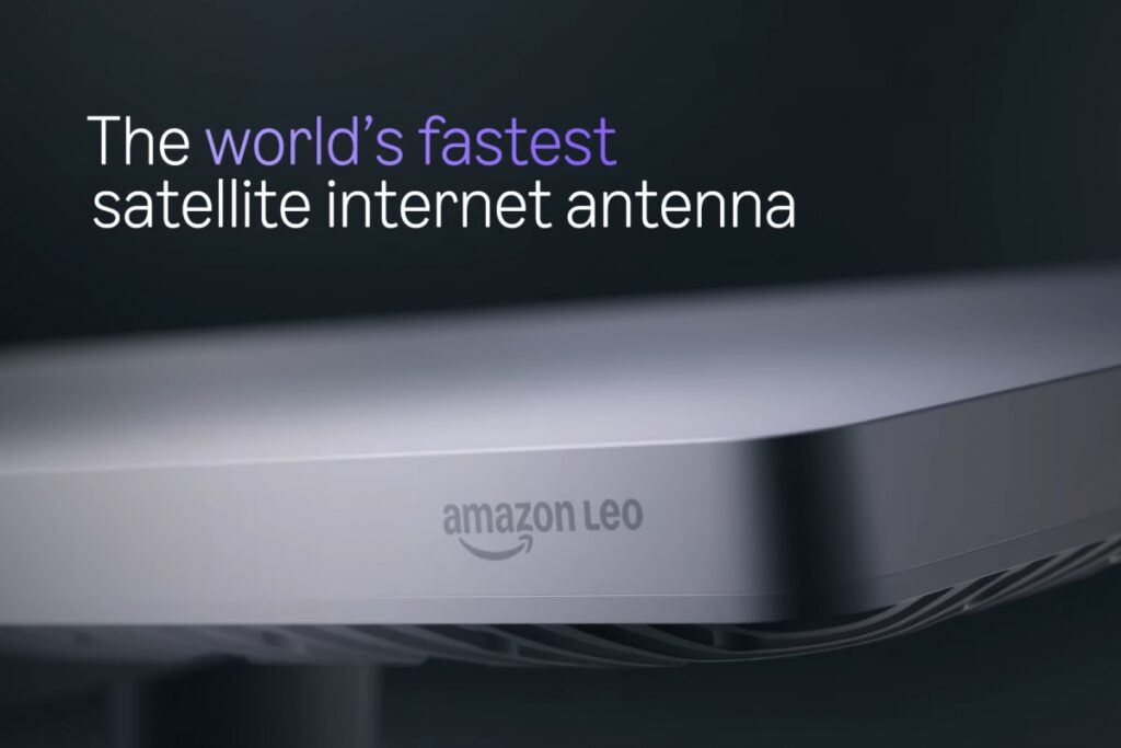 Amazon Leo WiFi aviones antena satelital
