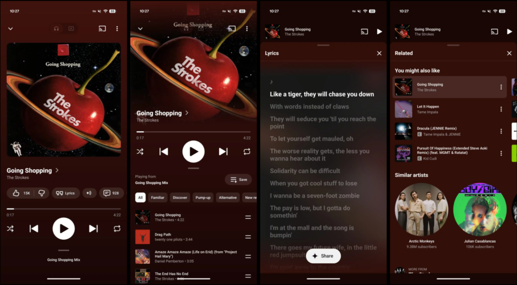 YouTube Music nueva pantalla principal app