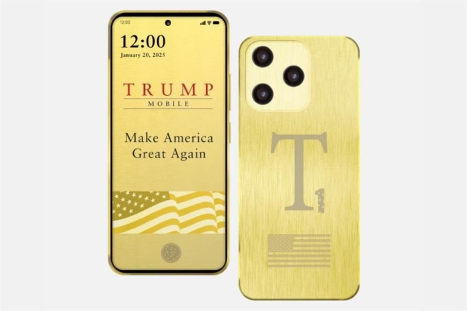Trump Mobile T1 Phone con diseño similar a modelos asiáticos