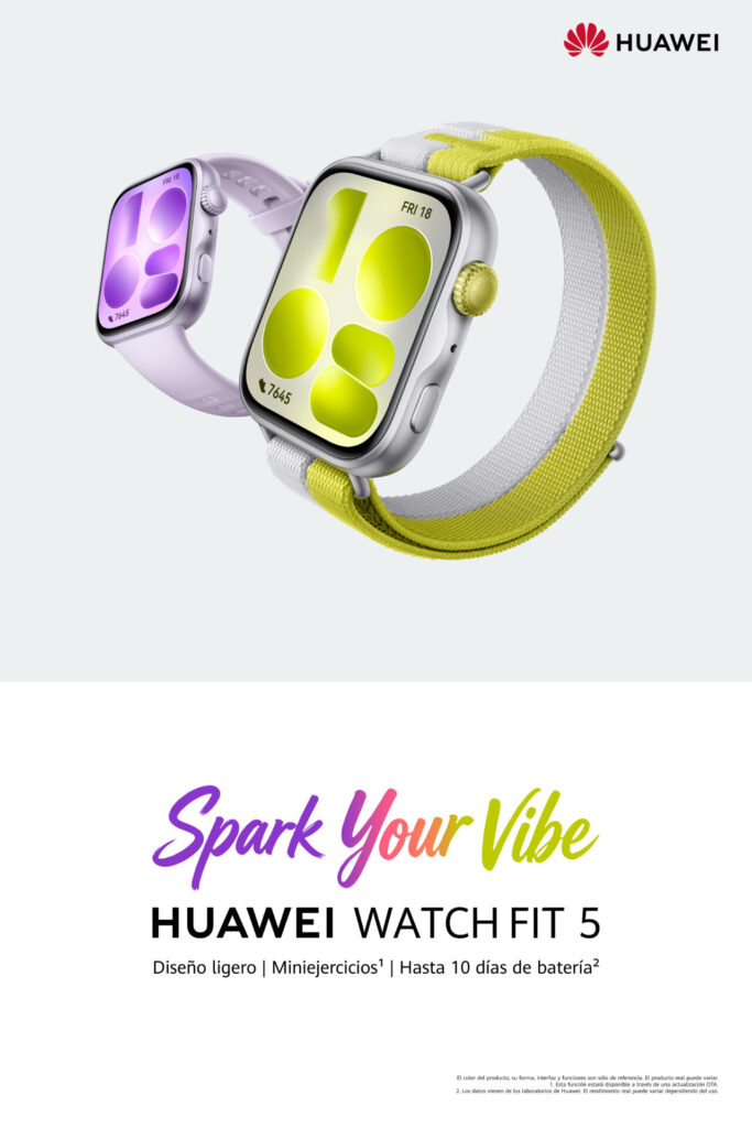 Huawei Watch Fit 5 color plateado oficial