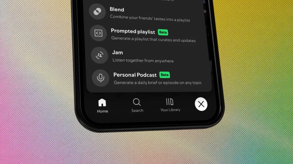 Interfaz de Spotify Studio generando podcasts con IA