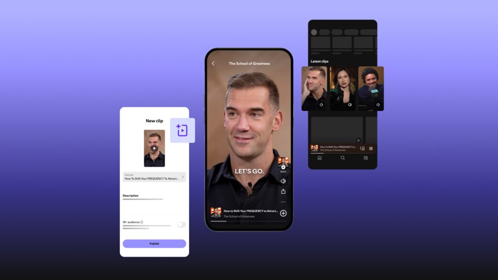 Clips de podcasts dentro de Spotify