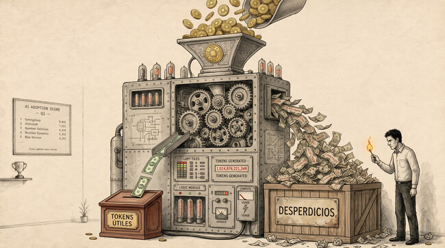Tokens desperdiciados en IA