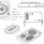 Boceto oficial de diseño del teléfono Nothing Phone (4b) con doble cámara.