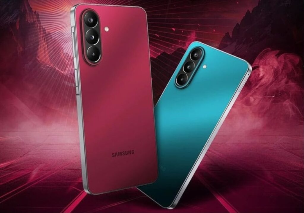 Teléfono Samsung conectado a un cargador de carga rápida de 45 W.