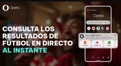 Opera para seguir la fiesta futbolera de 2026 en Android