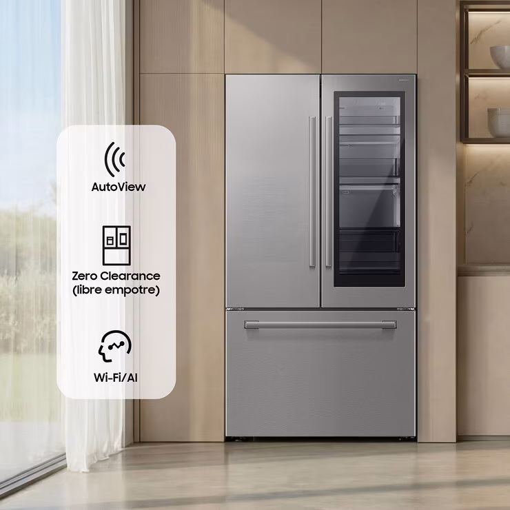 Refrigerador Samsung AutoView con puerta iluminada