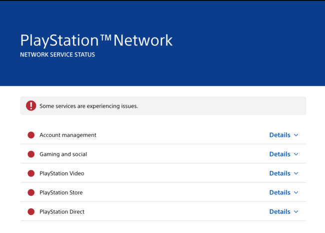 Error de PlayStation Network en PS5