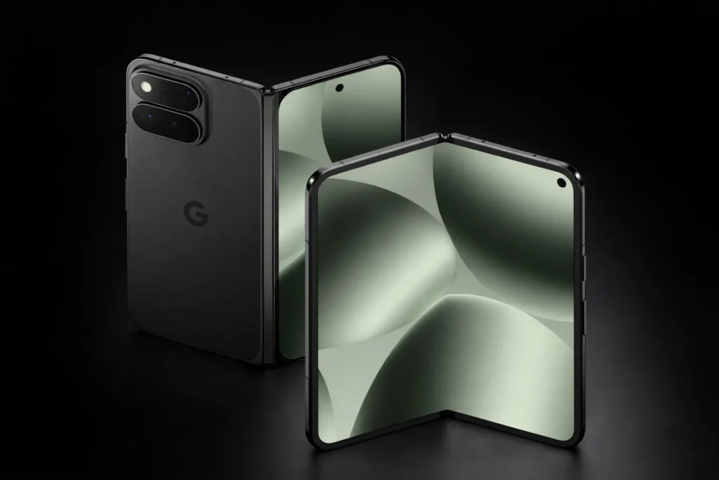 Módulo de cámaras traseras del Google Pixel 11 Pro Fold con sensor de 48 MP y tecnología HiLight