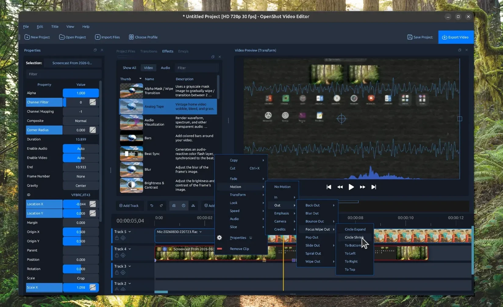 OpenShot 4.0 editor de video gratuito