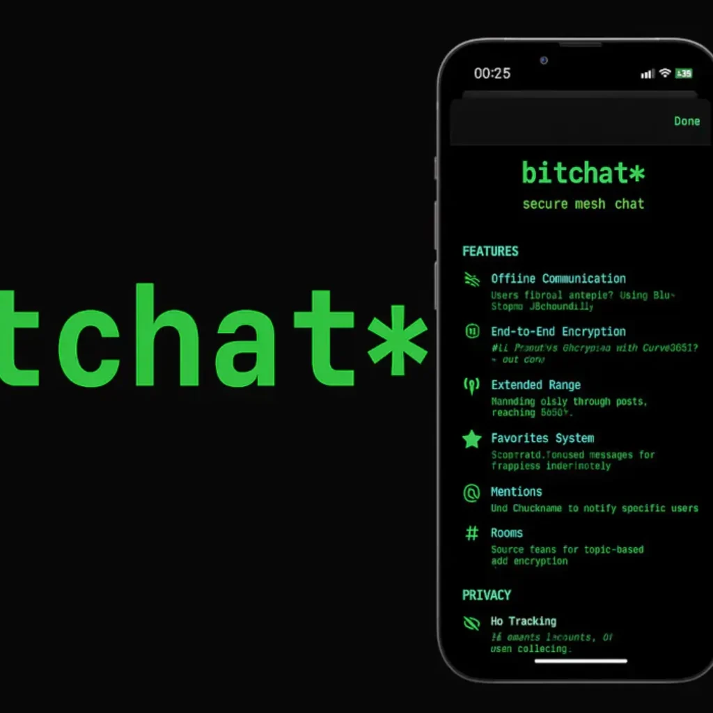 BitChat app mensajería sin internet Bluetooth