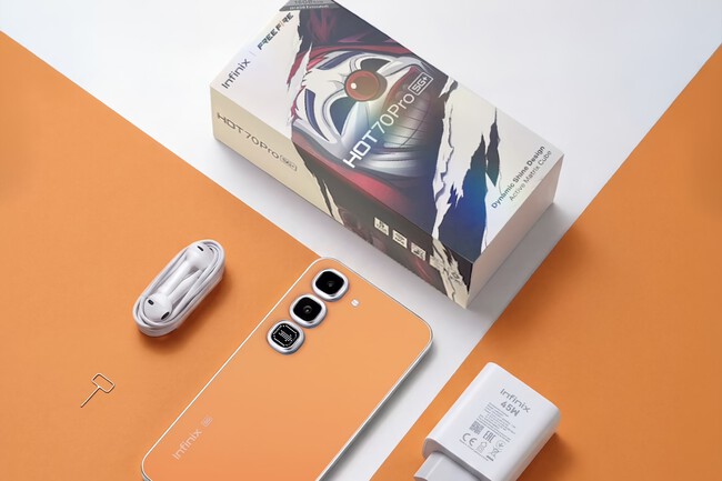 nfinix HOT 70 Pro color Thermo Orange