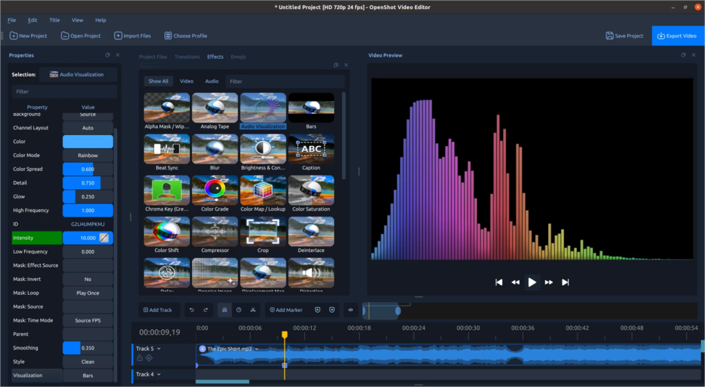 OpenShot 4.0 con enmascaramiento de sujetos mediante IA