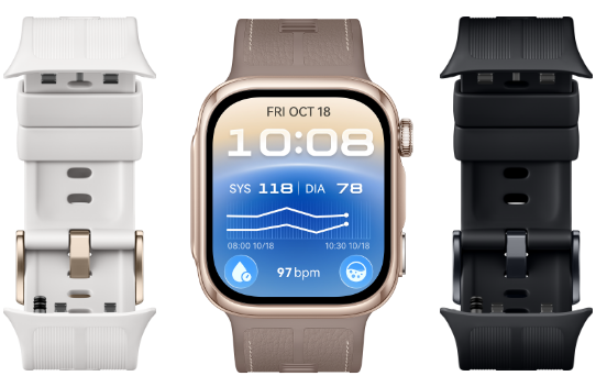 Huawei Watch D3 diseño colores negro dorado
