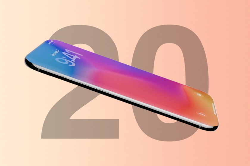 iPhone 20 aniversario diseño pantalla concepto