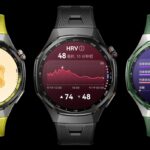Huawei Watch GT 7 y GT 7 Pro frente blanco fondo oscuro