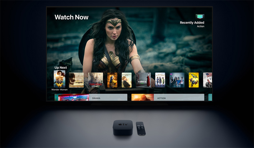 Siri AI en Apple TV 4K para buscar películas y series.