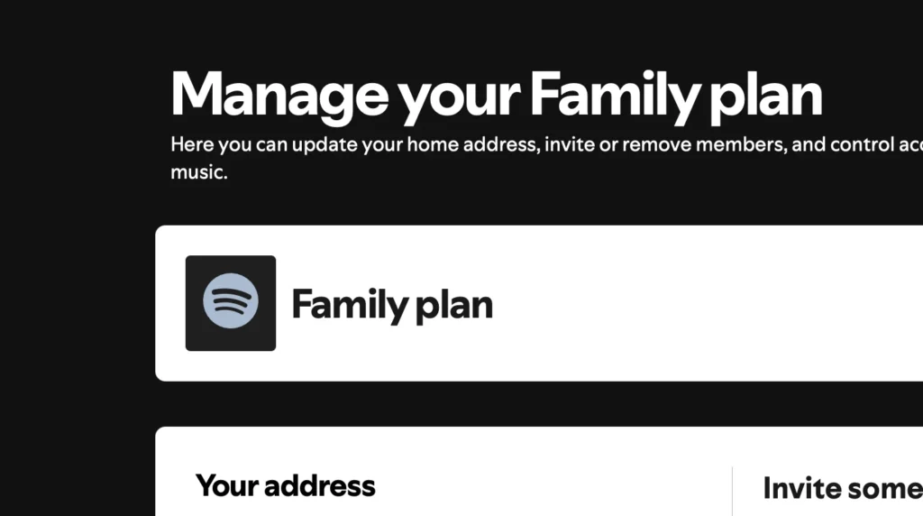 Spotify Familiar exige verificar la convivencia entre el administrador y los integrantes.