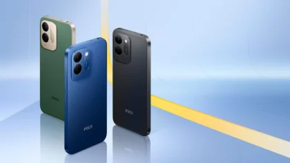Poco C95 Pro diseño colores negro azul verde