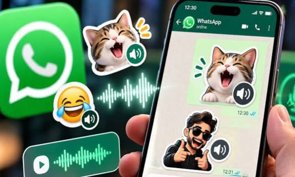 Sticker de WhatsApp con ícono de volumen para reproducir hasta 10 segundos de sonido