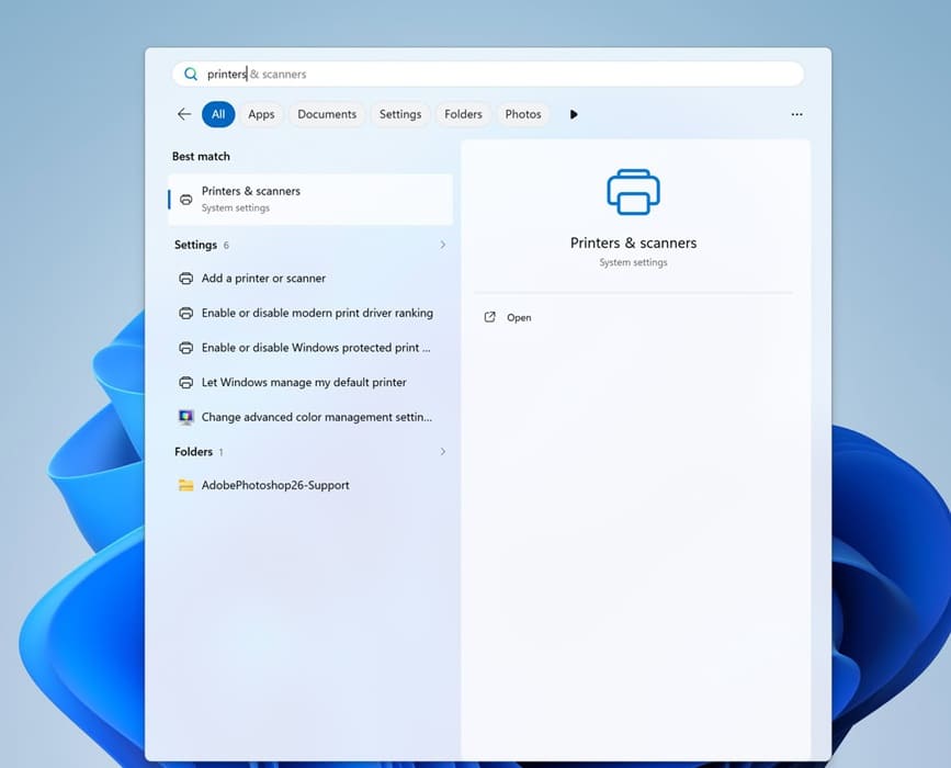 Drivers de impresoras Windows 11